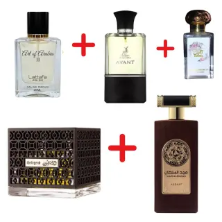 Γαλλική Λεωφόρος Astoorath The Legend + Asdaaf Majd Al Sultan + Lattafa Art of Arabia II + Maison Alhambra Avant + Otoori Jameela + Otoori Musk